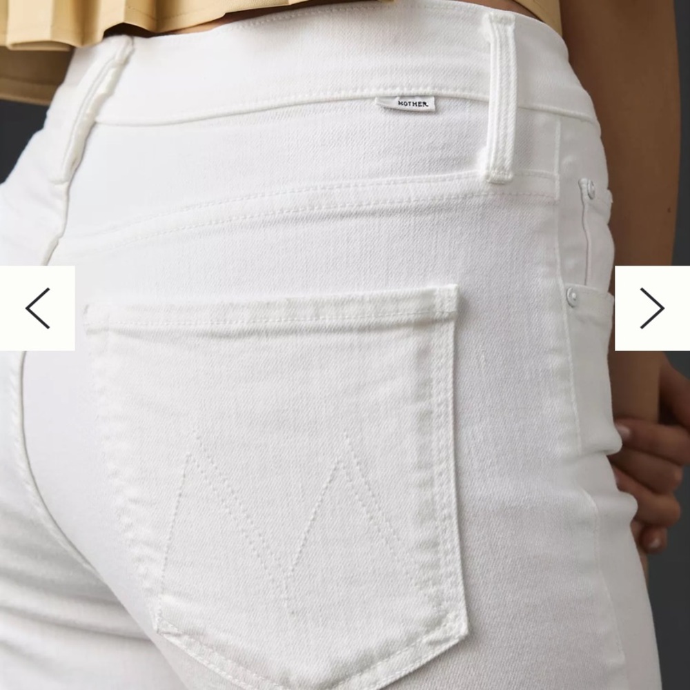 MOTHER Women's Crisp White  Jeans - Picture 2 of 10